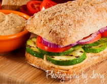 veggie and humus sandwich